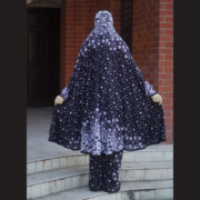 black and white khimar