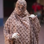 Dusty Rose Elegant Palazzo Long Khimar Set