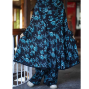 Premium Floral Long Khimar Set with Niqab 